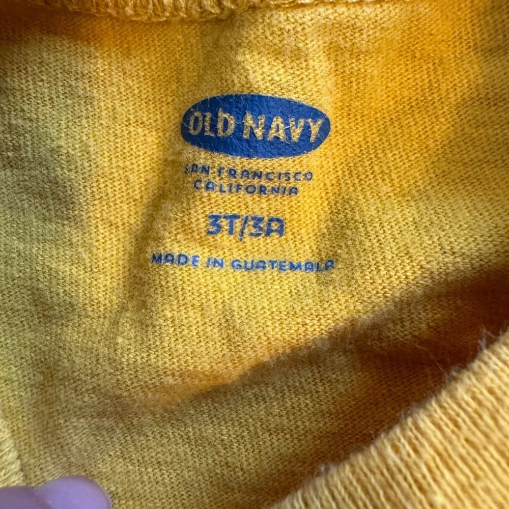 Old Navy Toddler Boys Yellow This Dude Really‎ Loves Turkey Graphic Tee Shirt 3T